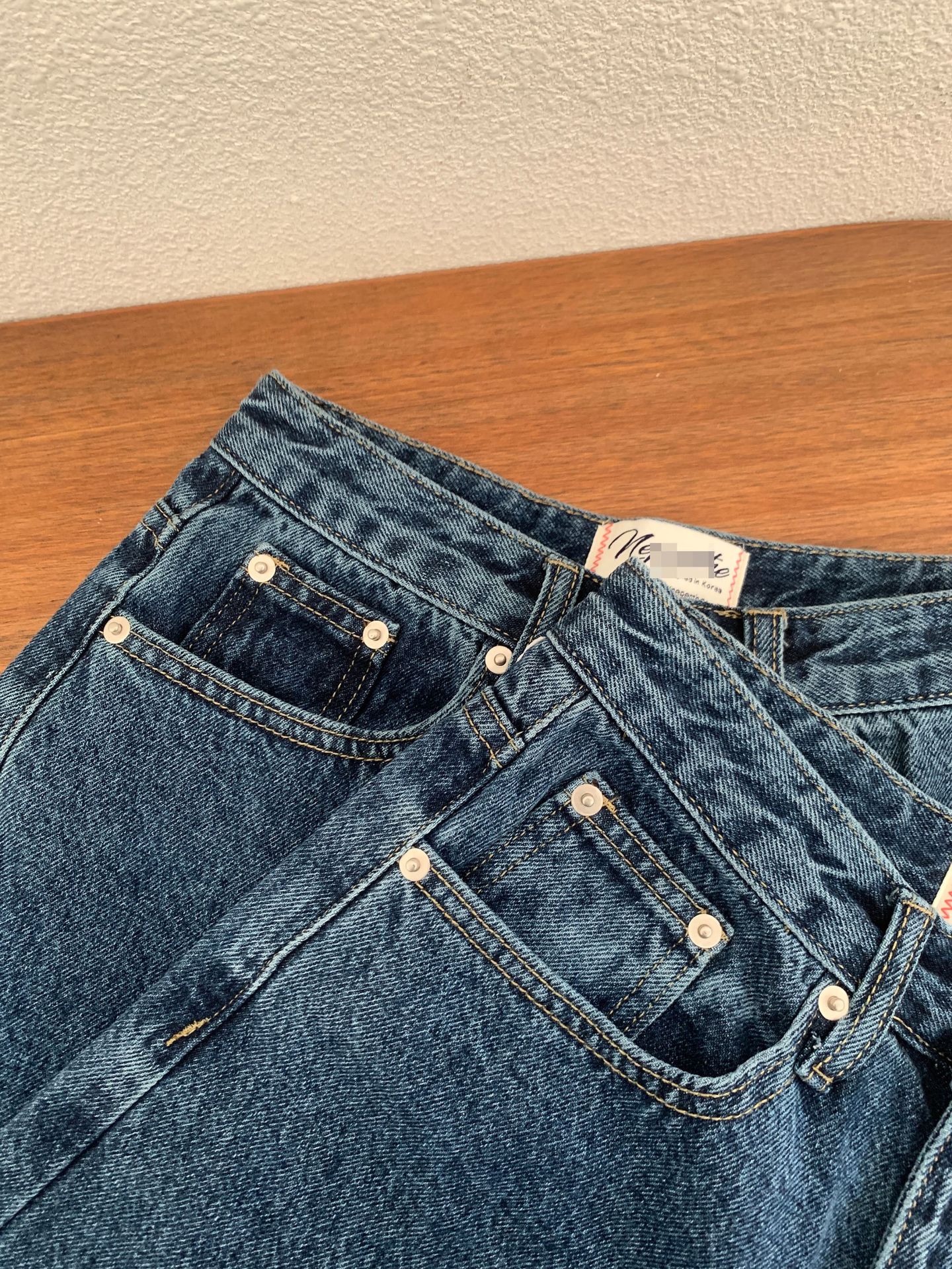 パンツセットアップ ゆったりデニムワイドパンツ