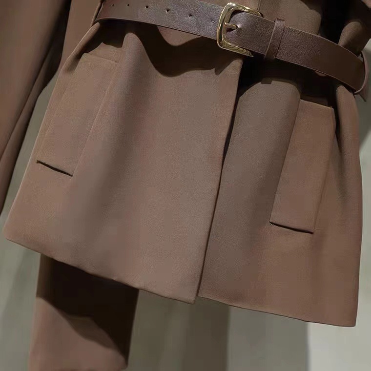 パンツセットアップ ベスト風ジレとワイドパンツセット