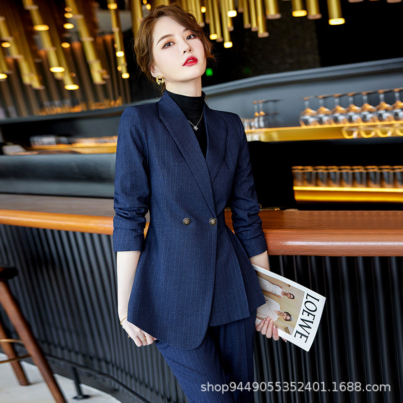 パンツセットアップ ダブルボタンウエストマークジャケットパンツセットアップスーツ