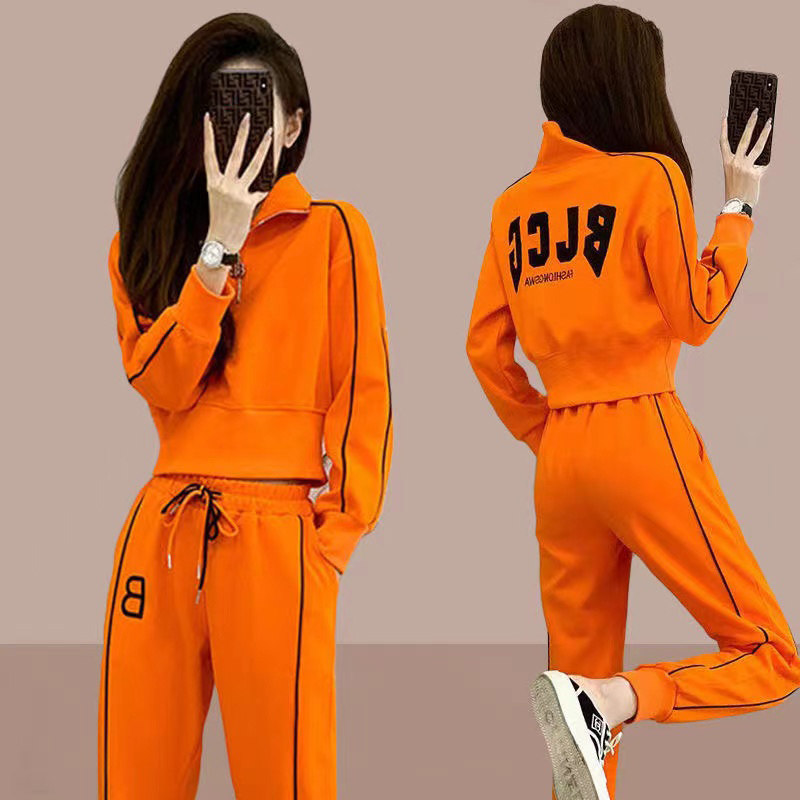 パンツセットアップ サイドラインスポーティーパンツセットアップワイド