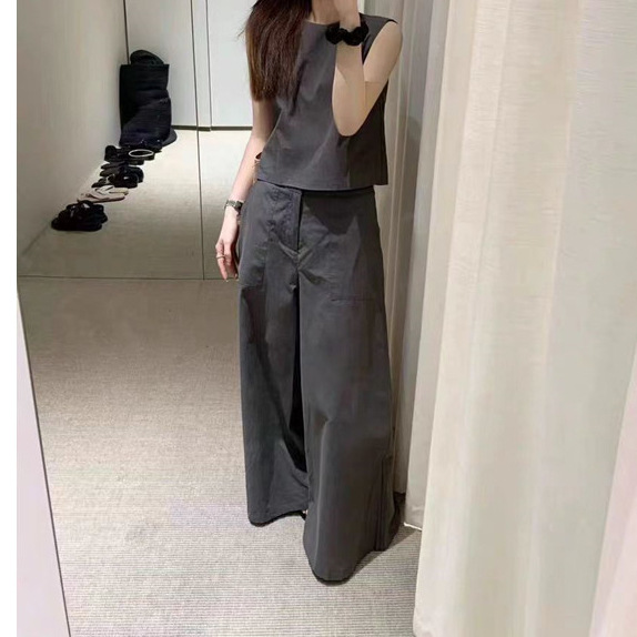 パンツセットアップ ノースリーブゆったりパンツセットアップ