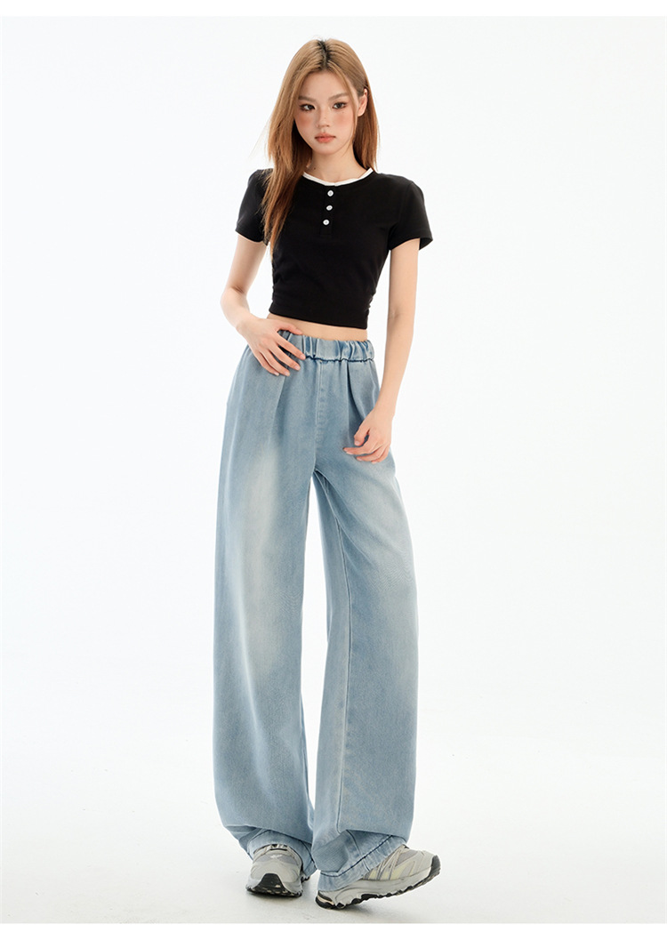 パンツセットアップ リラクシー デニムワイドパンツ