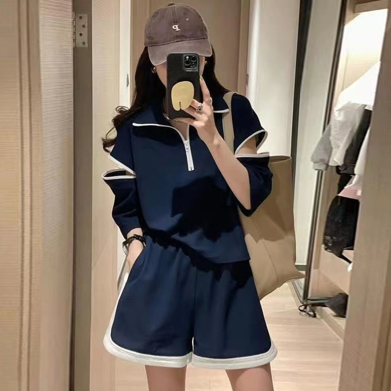 パンツセットアップ ハーフジップ スポーティーセット