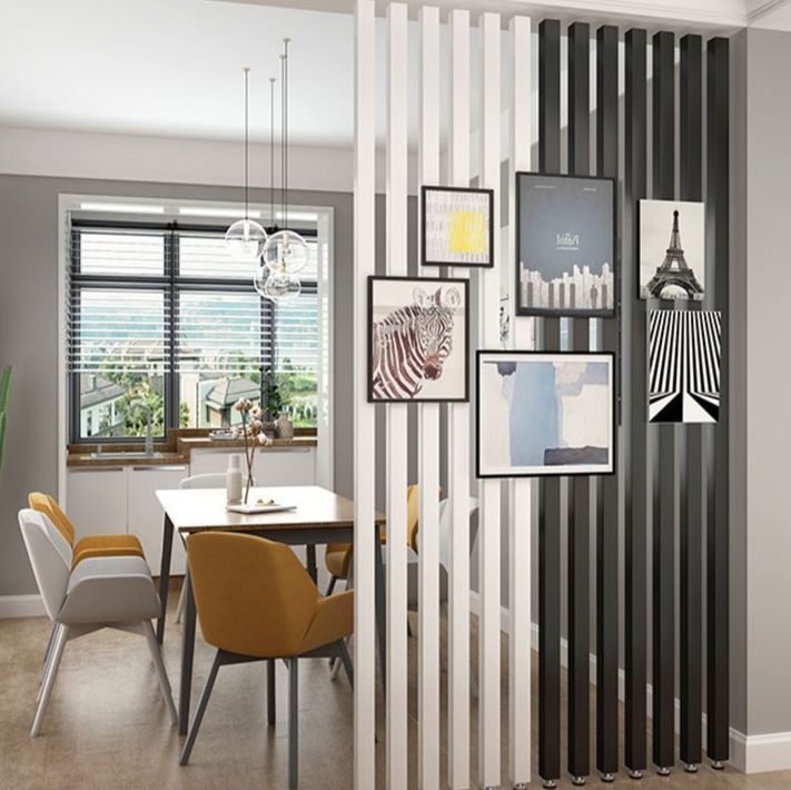 パーテーション 木製フレーム縦格子間仕切りパーテーション