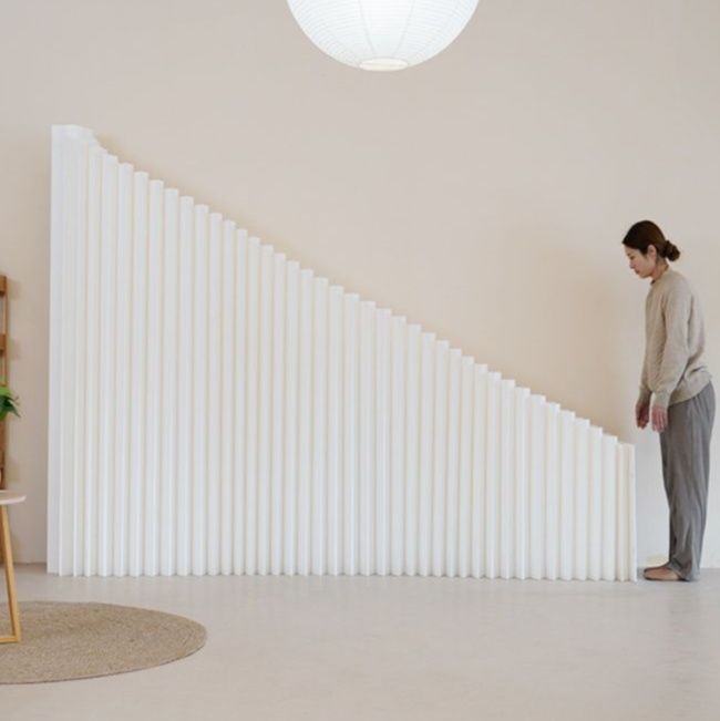 パーテーション 立体波型蛇腹式間仕切りパーテーション