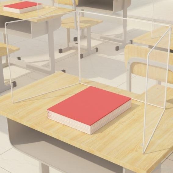 パーテーション 三面折りたたみ式飛沫防止卓上パーテーション