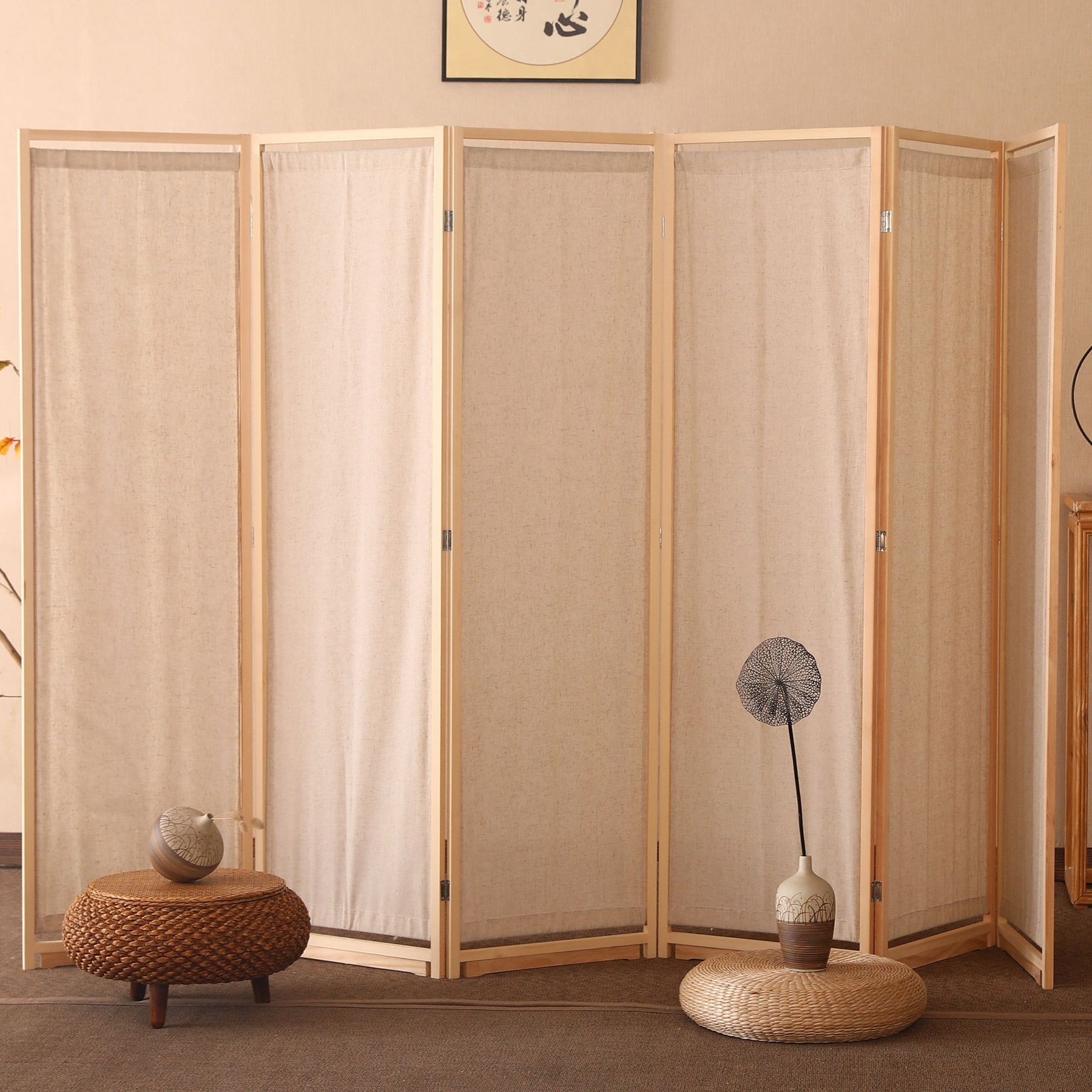 パーテーション 木製折りたたみ式和風パーテーション用布地