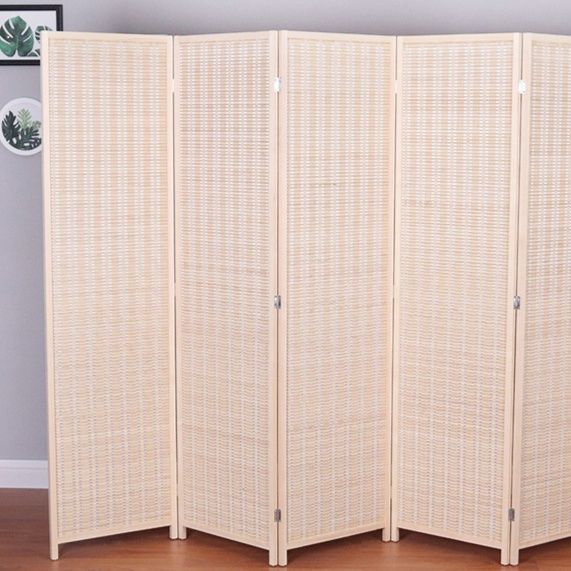 パーテーション 手工竹編み六曲屏風式間仕切り