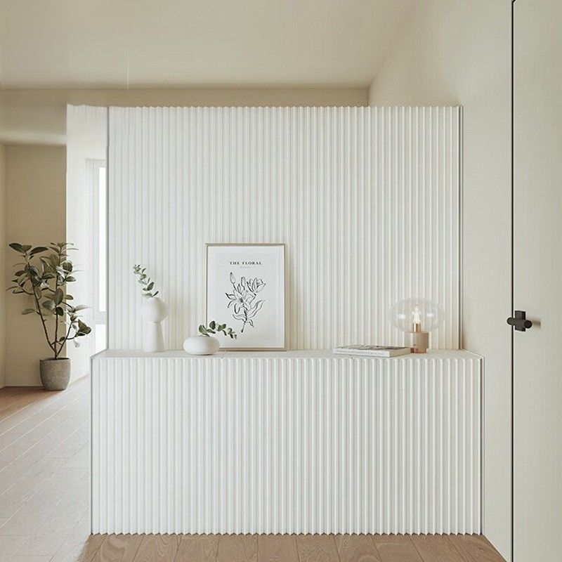 縦溝デザイン立体オフィスパーテーション収納一体型