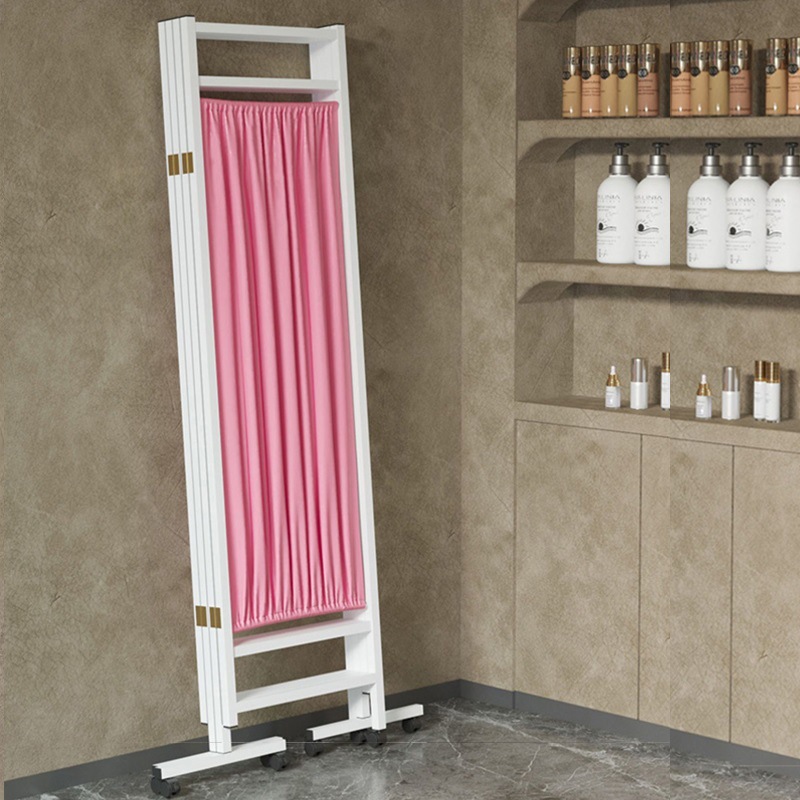 パーテーション 四連式布製カーテン付き移動型間仕切りパーテーション