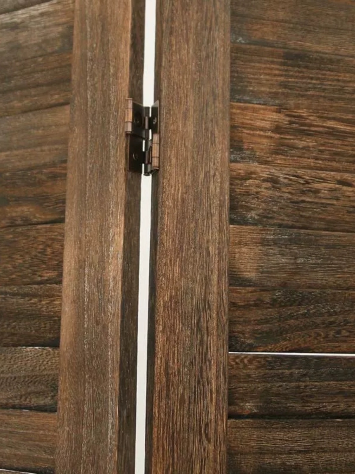 パーテーション 天然木製ルーバー式四連折りたたみ間仕切り