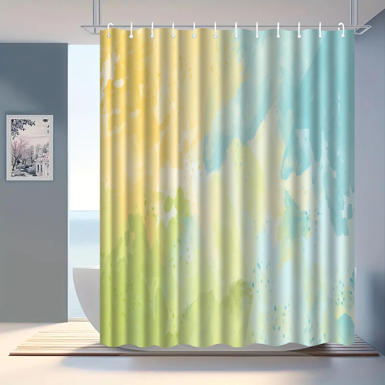 パーテーション 大理石調金箔装飾パーテーションカーテン