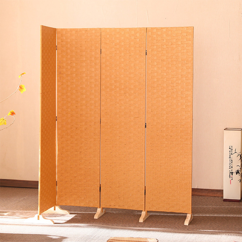 パーテーション 木製四連折りたたみ式間仕切りパーテーション