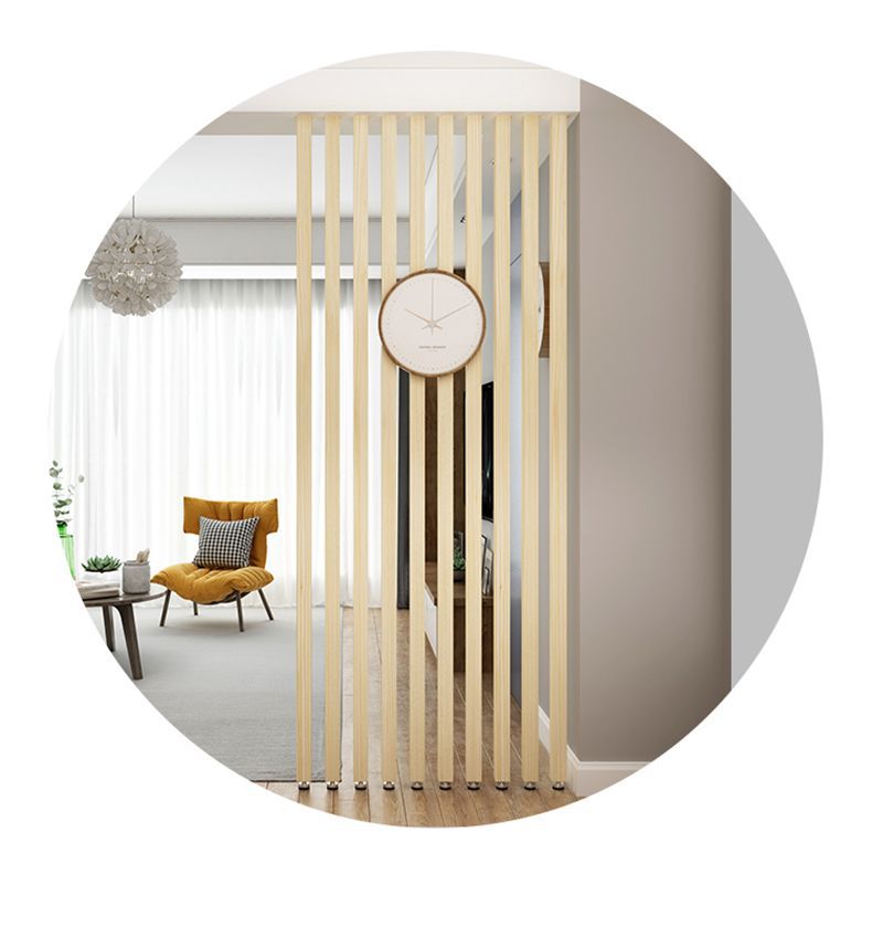 パーテーション 木製フレーム縦格子間仕切りパーテーション