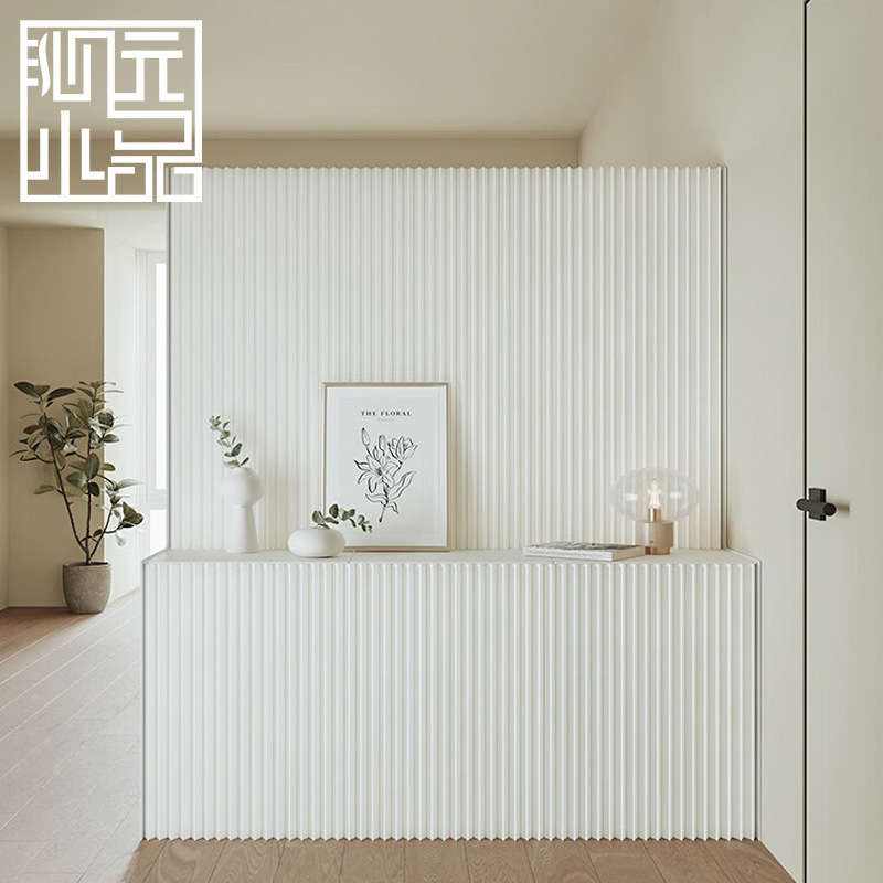 パーテーション 縦溝デザイン自立式間仕切りパネル