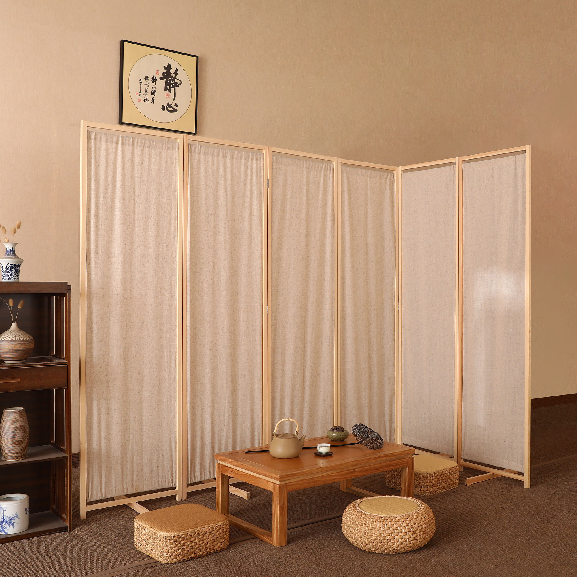 パーテーション 木製折りたたみ式和風パーテーション用布地