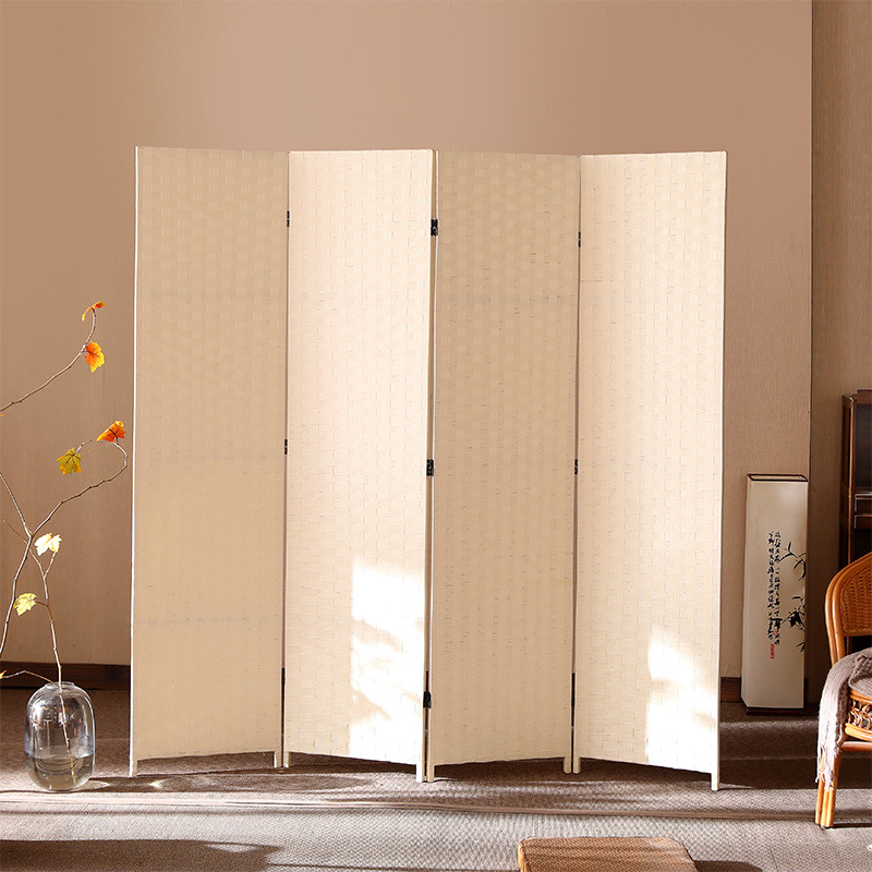 パーテーション 木製四連折りたたみ式間仕切りパーテーション