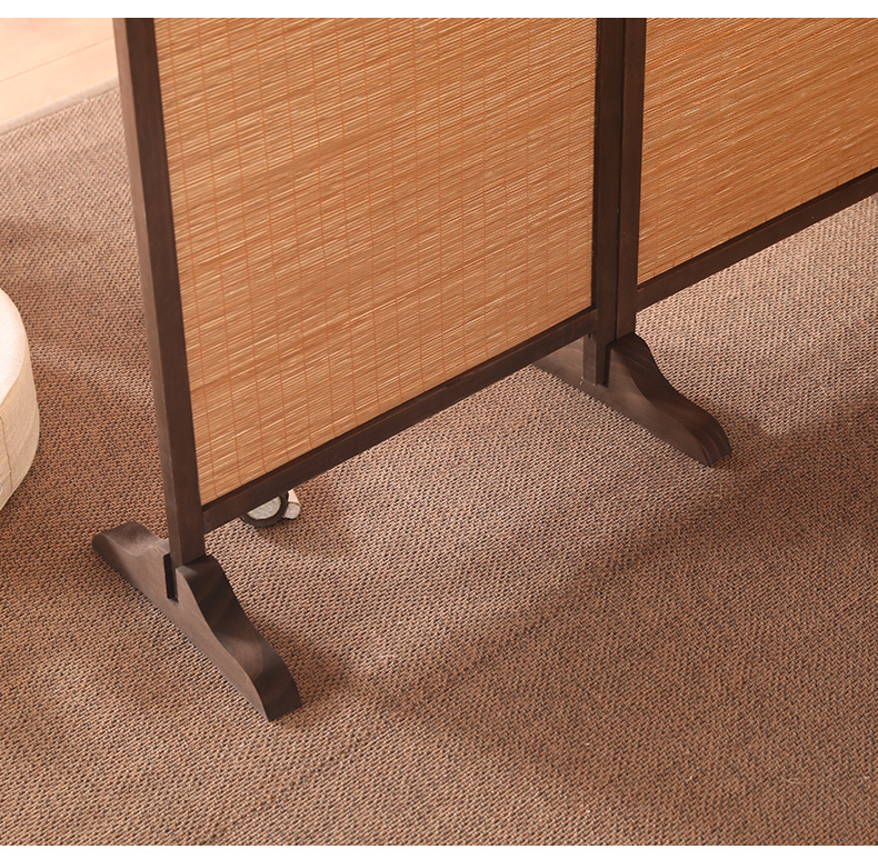 パーテーション 木製枠組み六連式折りたたみ衝立