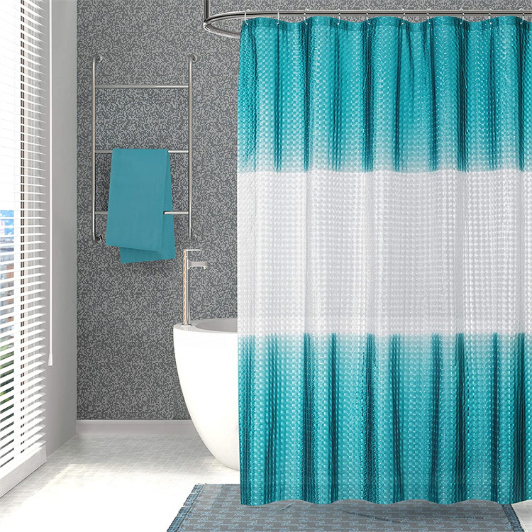 パーテーション 縦縞模様の段染めパーテーション用カーテン