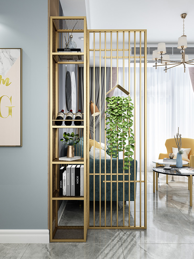 パーテーション 縦格子収納一体型パーテーション