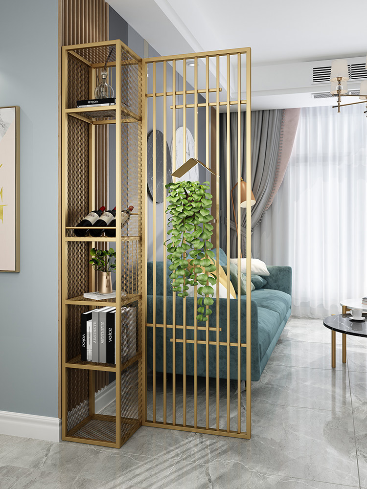 パーテーション 縦格子収納一体型パーテーション