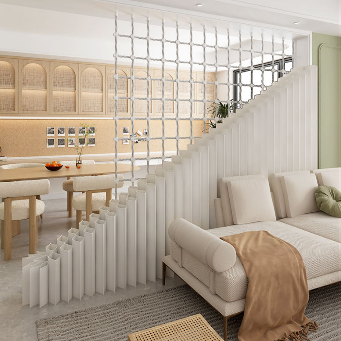 パーテーション 立体波型蛇腹式間仕切りパーテーション