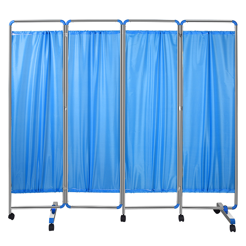 パーテーション 医療用四連折りたたみ式間仕切り布カーテン