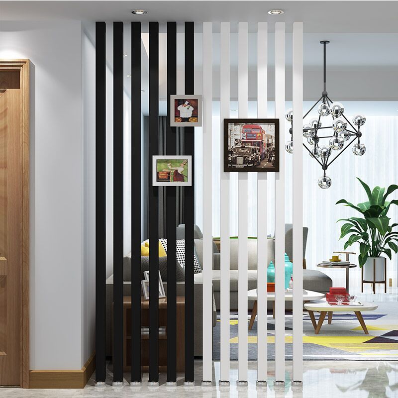 パーテーション 木製フレーム縦格子間仕切りパーテーション