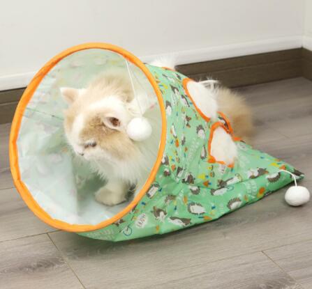 猫 おもちゃ 猫用運動不足解消トンネル袋玩具