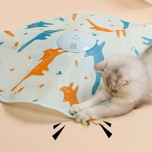 猫 おもちゃ くるくるマット型猫じゃらし