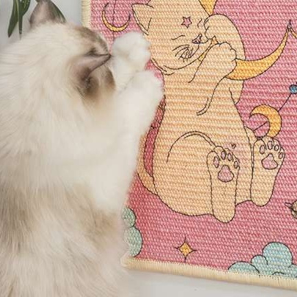 猫 おもちゃ 月夜の爪とぎマット 癒やしの和柄