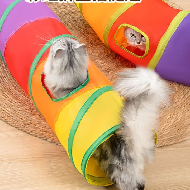 猫 おもちゃ 折りたたみ式トンネルじゃらし