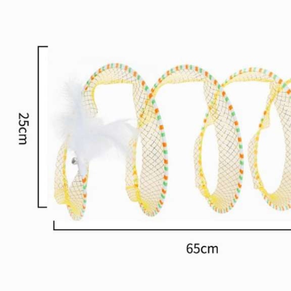 猫 おもちゃ らせんトンネル知育玩具