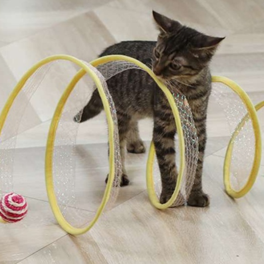 猫 おもちゃ くるくるトンネル猫の遊び道具