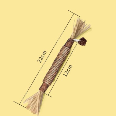猫 おもちゃ 天然素材の歯磨き麻縄じゃらし