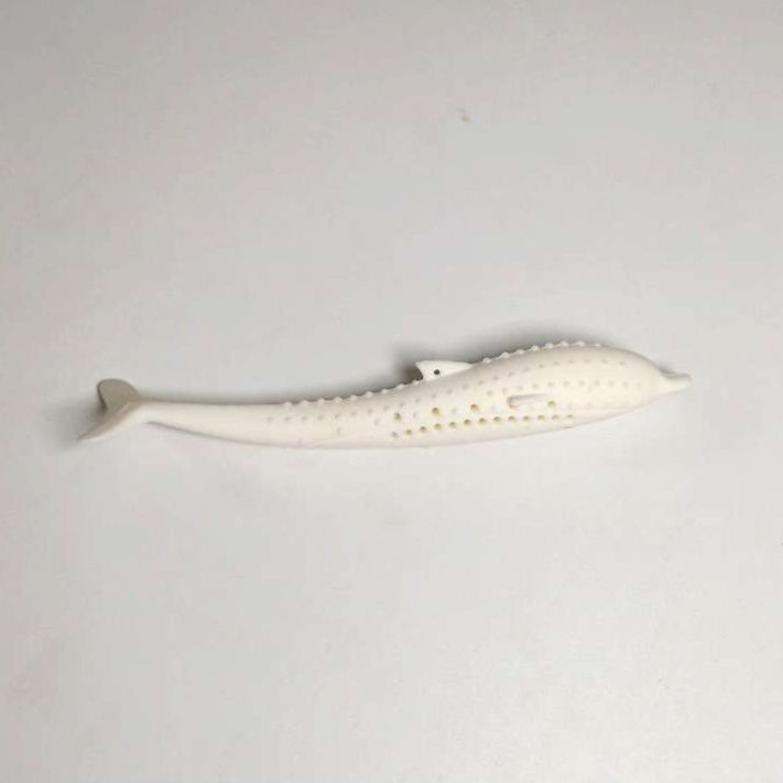 猫 おもちゃ 猫用歯みがき魚型シリコンおもちゃ