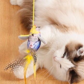 猫 おもちゃ ミント香る バードトイ猫じゃらし