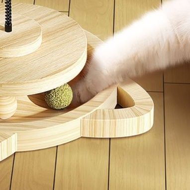 猫 おもちゃ まわるニャン回転盤 キャッチボールタワー