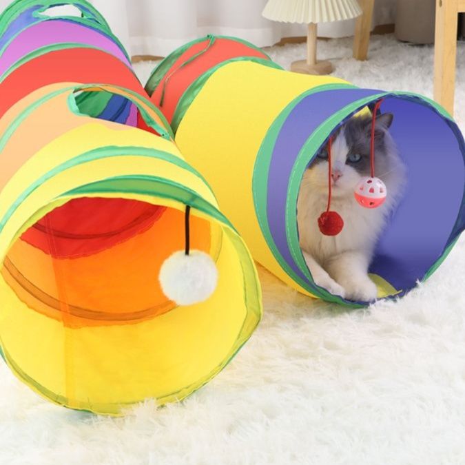 猫 おもちゃ トンネルで遊ぼう！にゃんこのおうち玉じゃらし