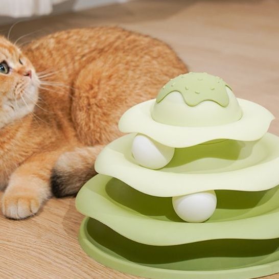 猫 おもちゃ 回転迷路ボール遊び