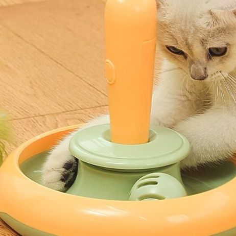 猫 おもちゃ 自動回転式キャットプレイスタンド