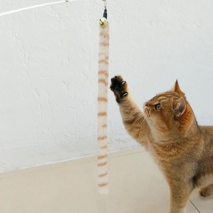 猫 おもちゃ しまもよう ふわもこ じゃらし