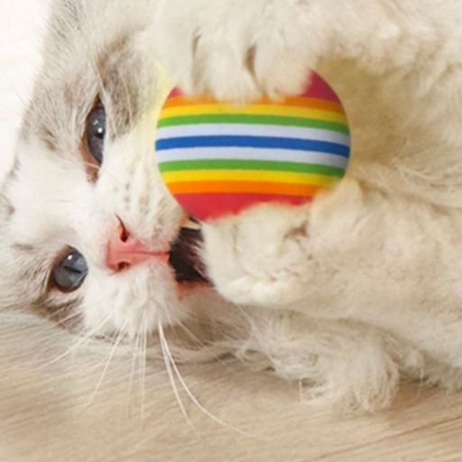 猫 おもちゃ やわらか弾む ボール型猫じゃらし