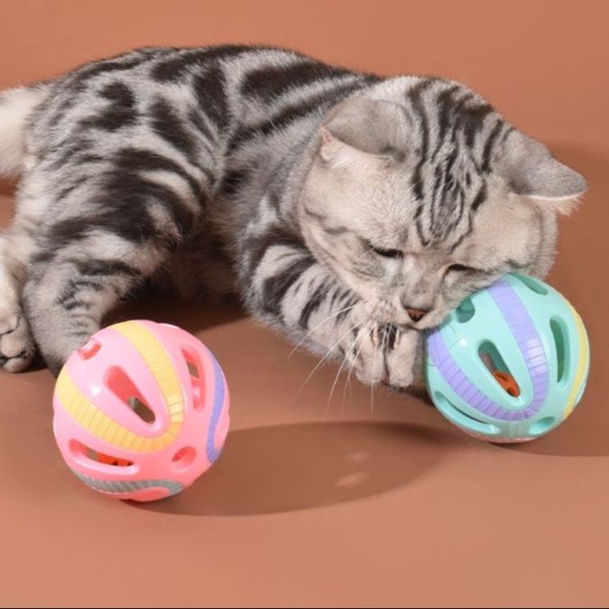 猫 おもちゃ ひとり遊びボール型猫じゃらし