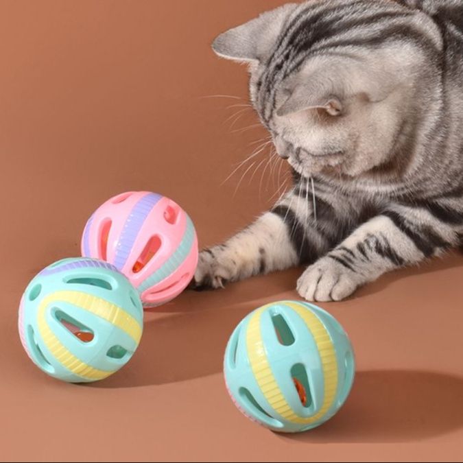 猫 おもちゃ ひとり遊びボール型猫じゃらし