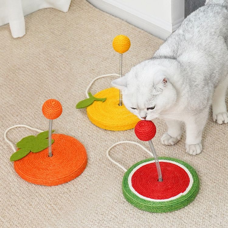 猫 おもちゃ フルーツ型ねこじゃらし スイングボール