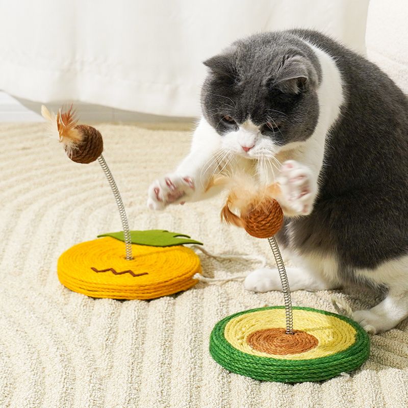 猫 おもちゃ フルーツ型ねこじゃらし スイングボール