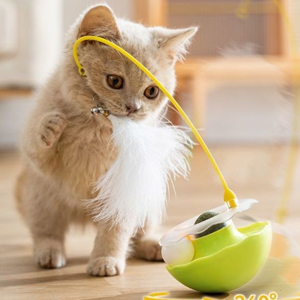 猫 おもちゃ 不倒のくるくる猫じゃらし ターンボール