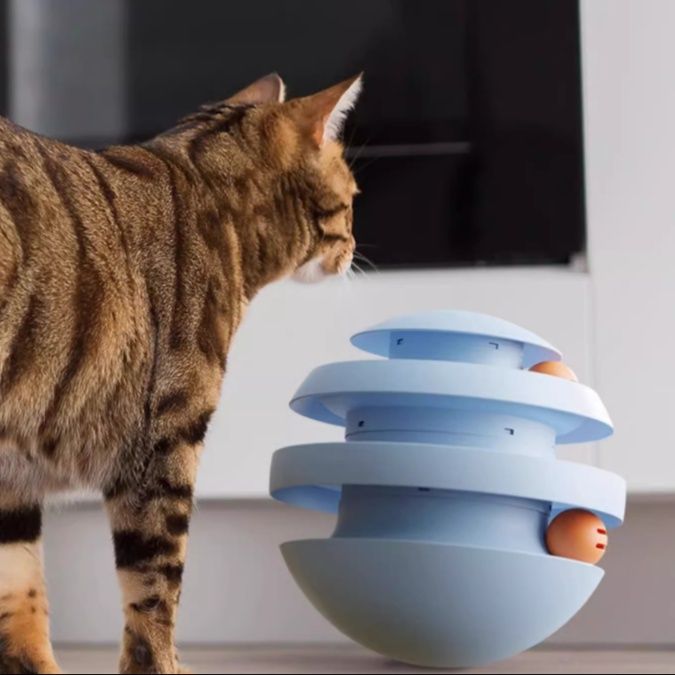 猫 おもちゃ うずまき迷路ボール 猫じゃらし