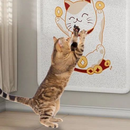 猫 おもちゃ 福招き猫のひっかき爪研ぎマット